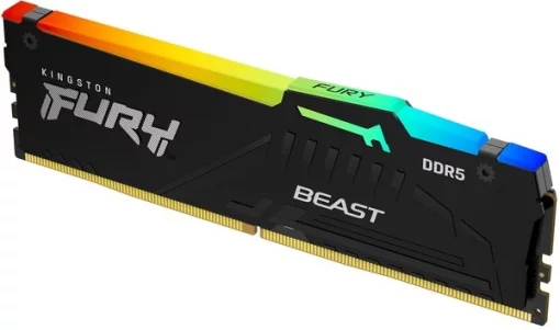 Пам'ять ПК Kingston DDR5 16GB 5200 FURY Beast   RGB