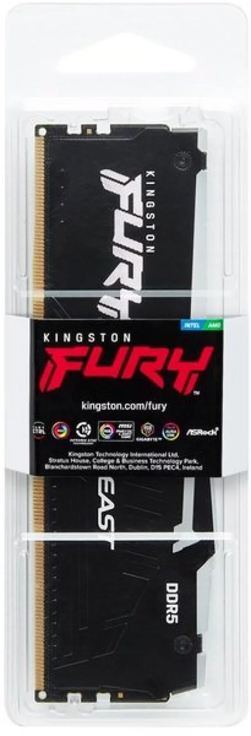 Пам'ять ПК Kingston DDR5 16GB 5200 FURY Beast   RGB