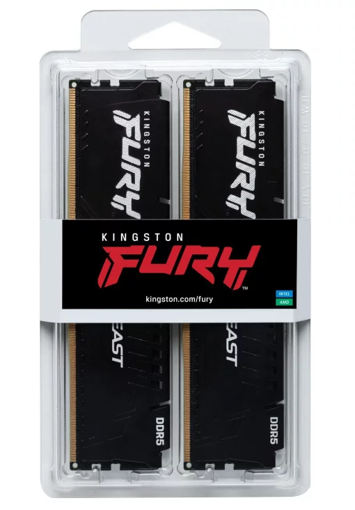 Пам'ять ПК Kingston DDR5 16GB KIT (8GBx2) 6000 FURY Beast Black EXPO