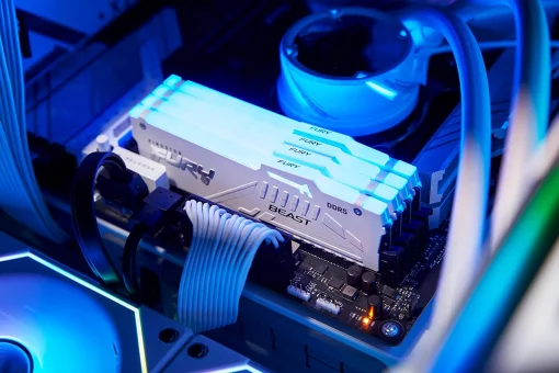 Пам'ять ПК Kingston DDR5 32GB 6000 FURY Beast RGB XMP Білий