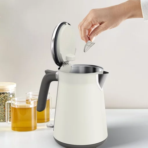 Електрочайник Tefal Collection 1.68л, Strix, нерж. сталь, бежевий