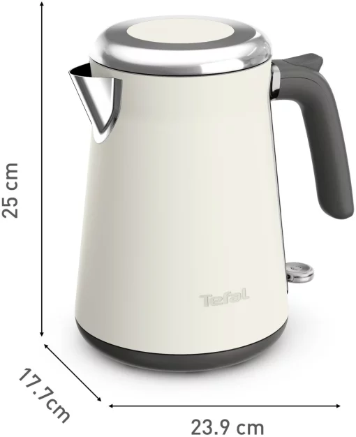 Електрочайник Tefal Collection 1.68л, Strix, нерж. сталь, бежевий