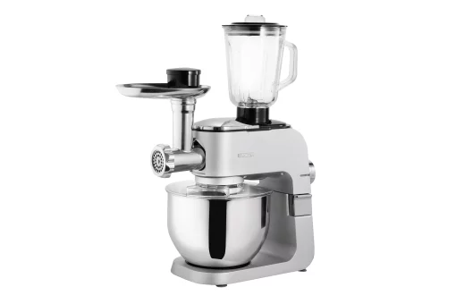 Кухонна машина Ardesto 1500Вт, чаша-метал, корпус-метал, насадок-10, сріблясто-сірий