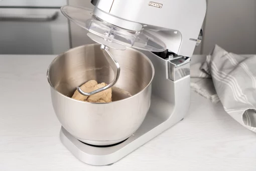 Кухонна машина Ardesto 1500Вт, чаша-метал, корпус-метал, насадок-10, сріблясто-сірий