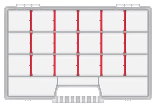 Органайзер Kistenberg NORT, 15 перегородок, 14", 34.4х24.9х5.см, поліпропілен