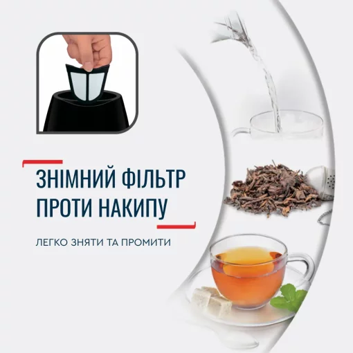 Електрочайник Tefal Delfini 1.5л, пластик, сріблясто-чорний