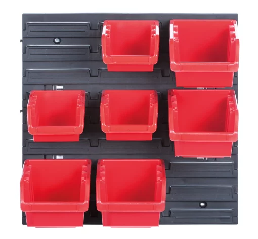 Панель підвісна з набором контейнерів для зберігання Kistenberg KOR5, панель 38.6х1.8х39см, 7 контейнерів, пластик