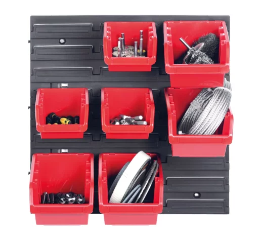 Панель підвісна з набором контейнерів для зберігання Kistenberg KOR5, панель 38.6х1.8х39см, 7 контейнерів, пластик