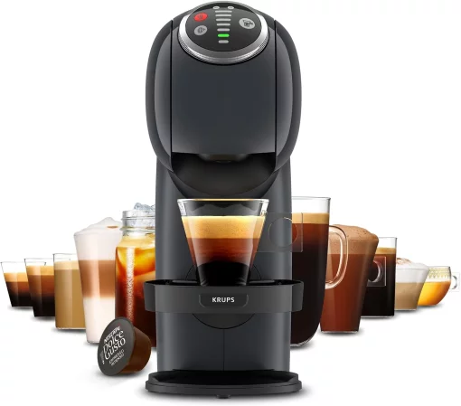Кавоварка Krups капсульна Dolce Gusto Genio S Plus 0.8л, капсули, сенcорне керування, темно-сірий