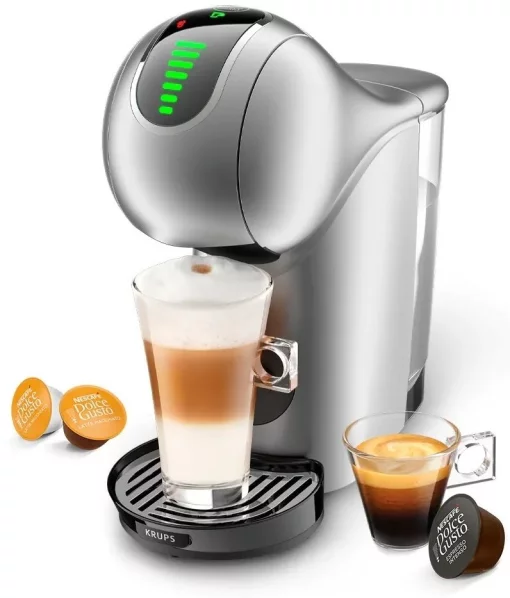 Кавоварка Krups капсульна Dolce Gusto Genio S Touch, 0.8л, капсули, сенcорне керування, сріблястий