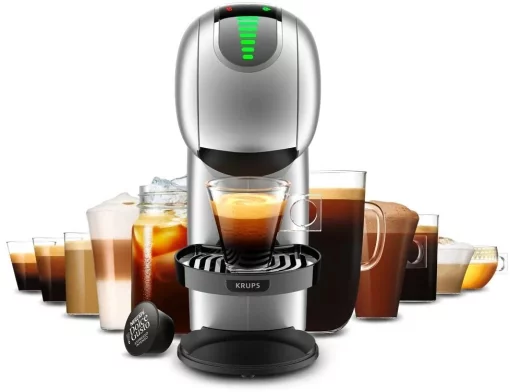 Кавоварка Krups капсульна Dolce Gusto Genio S Touch, 0.8л, капсули, сенcорне керування, сріблястий