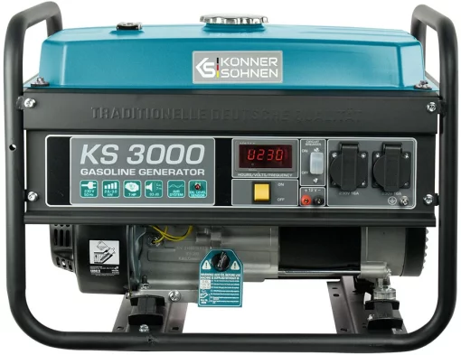 Генератор бензиновий Konner&Sohnen KS 3000, 230В, 3кВт, ручний стартер, 41.5кг