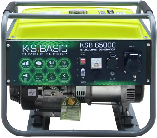 Генератор бензиновий Konner&Sohnen Basic KSB 6500C, 230В, 5.5кВт, ручний стартер, 66.6кг