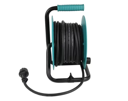 Подовжувач мережевий Konner&Sohnen KS CR-15M, 3000Вт, 4х16А/230В, 3х1.5мм, IP44, 3.2кг, на котушці, 15м, чорний