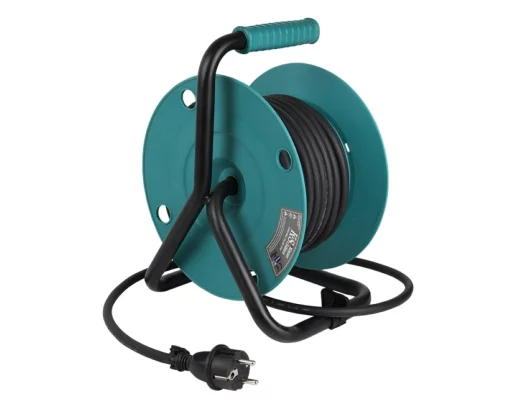 Подовжувач мережевий Konner&Sohnen KS CR-15M, 3000Вт, 4х16А/230В, 3х1.5мм, IP44, 3.2кг, на котушці, 15м, чорний