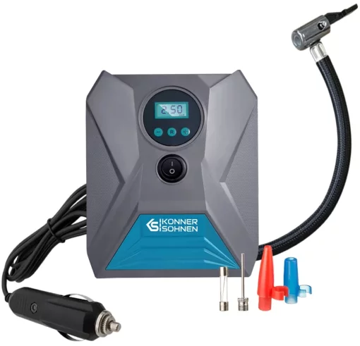 Компресор автомобільний Konner&Sohnen KS P10, 12В, 120Вт, 150psi, 25л/хв, 0.8кг