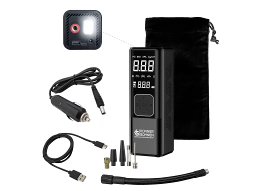 Компресор автомобільний акумуляторний Konner&Sohnen KS P20, 120Вт, 6000мАг, 150psi, 23л/хв, 0.9кг