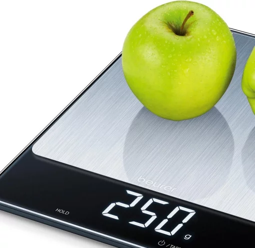 Ваги Beurer кухонні, 15кг, сенс. керування, АААx4  в комплекті, скло, нержавіюча сталь