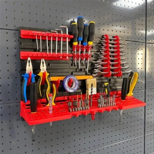 Панель підвісна з набором гачків та полиць Kistenberg KS_kit3, панель 57.6х1.8х39см, 20 гічків, 1 полиця, пластик