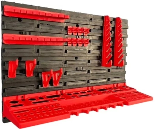 Панель підвісна з набором гачків та полиць Kistenberg KS_kit3, панель 57.6х1.8х39см, 20 гічків, 1 полиця, пластик