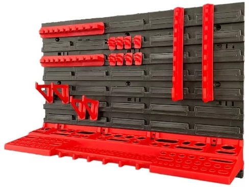 Панель підвісна з набором гачків та полиць Kistenberg KS_kit3, панель 57.6х1.8х39см, 20 гічків, 1 полиця, пластик