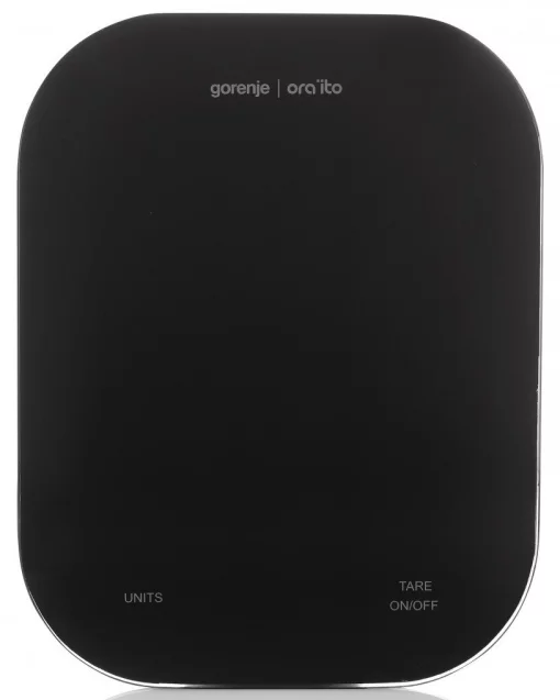 Ваги Gorenje кухонні, 10кг, AAAx3 в комплекті, скло, чорний