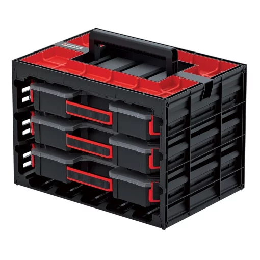 Набір органайзерів Kistenberg TAGER CAS, 3 слота по 12 перегородок, 41.5х29х29см, пластик