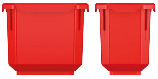 Набір контейнерів для зберігання Kistenberg TITAN, 11х7.5х26.3см, пластик, червоні та чорні 6шт