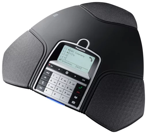 Конференц телефон IP Panasonic KX-HDV800RU 1xFE LAN, 1xUSB Mini-B, 3xRJ11, BT, NFC, SIP, PoE, монохромний дисплей