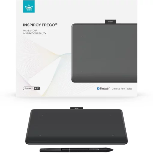 Графічний планшет Huion 6.3"x3,9" Inspiroy Frego S, BT, USB-C, чорний