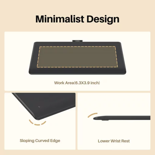 Графічний планшет Huion 6.3"x3,9" Inspiroy Frego S, BT, USB-C, чорний