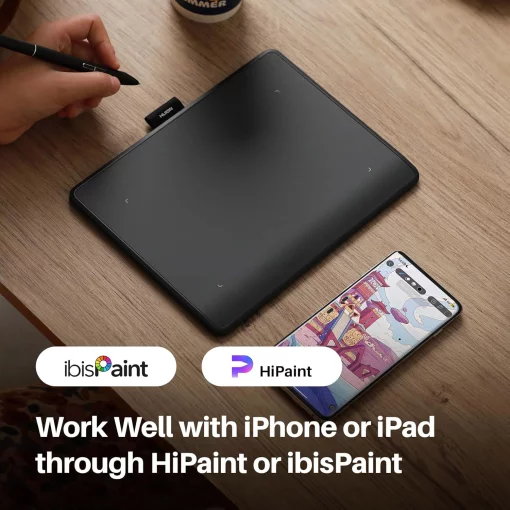 Графічний планшет Huion 6.3"x3,9" Inspiroy Frego S, BT, USB-C, чорний