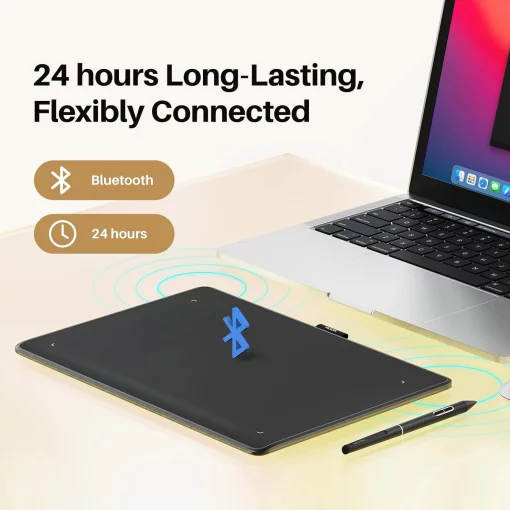 Графічний планшет Huion 10.5"x6.25" Inspiroy Frego M, BT, USB-C, чорний