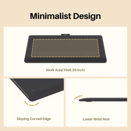 Графічний планшет Huion 10.5"x6.25" Inspiroy Frego M, BT, USB-C, чорний