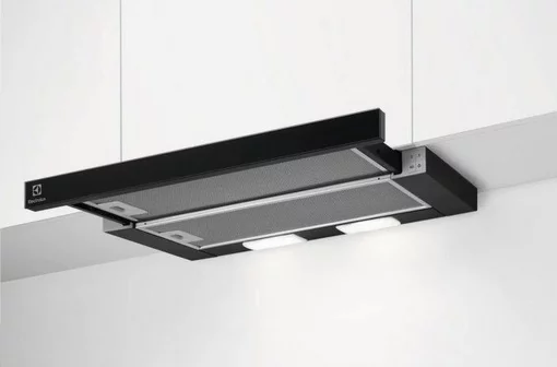 Витяжка Electrolux телескопічна, 59см, 410м.куб/год., чорний
