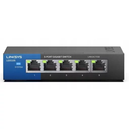Комутатор Linksys LGS105 5xGE, Некерований