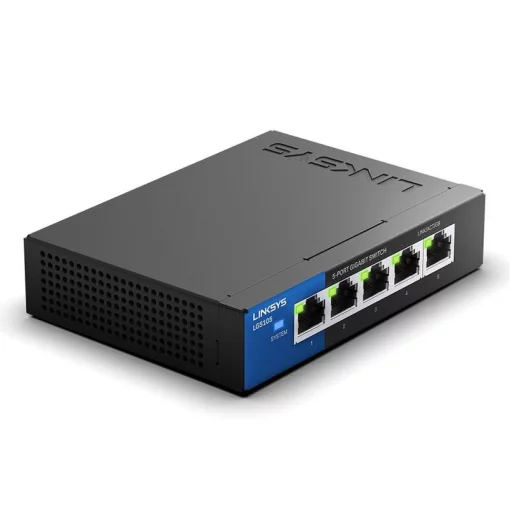 Комутатор Linksys LGS105 5xGE, Некерований