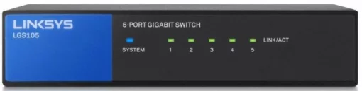 Комутатор Linksys LGS105 5xGE, Некерований