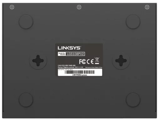Комутатор Linksys LGS108P 8xGE (4xPoE), 50Вт, Некерований