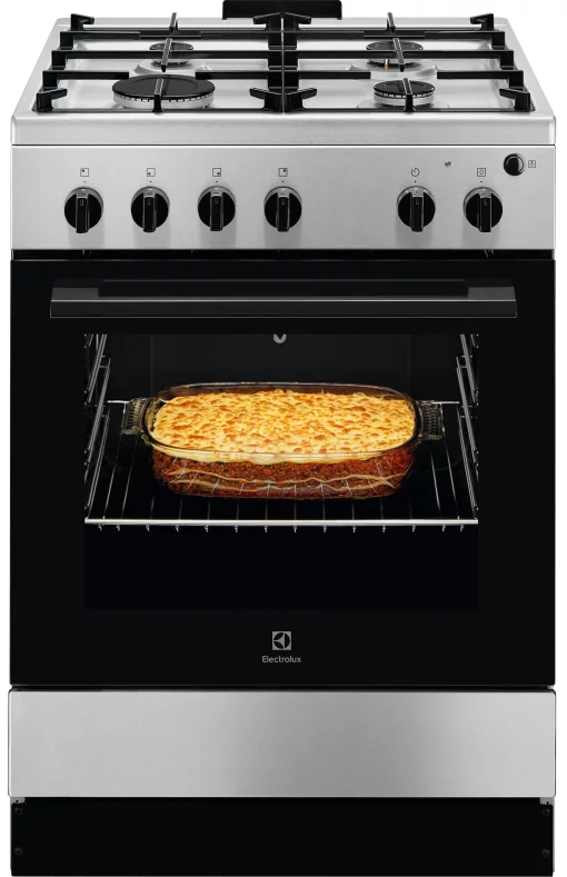 Плита Electrolux газова, 59л, 60x60см, чавун, нерж