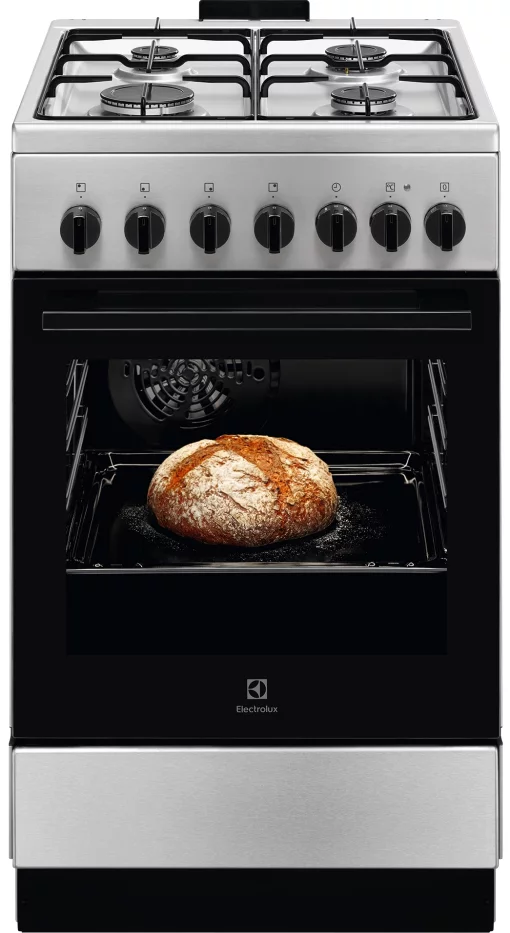 Плита Electrolux комбінована, 57л, 50x60см, конвекція, нерж