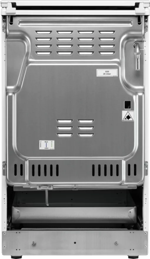 Плита Electrolux комбінована, 57л, 50x60см, дисплей, конвекція, чавун, білий