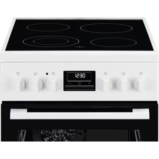 Плита Electrolux електрична склокерамічна, 57л, 50x60см, дисплей, конвекція, білий