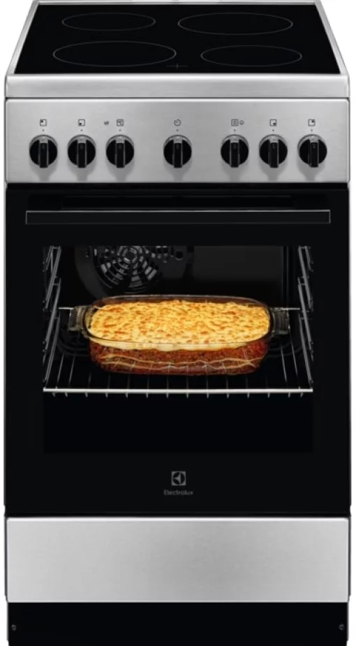 Плита Electrolux електрична склокерамічна, 58л, 50x60см, конвекція, пара, нерж