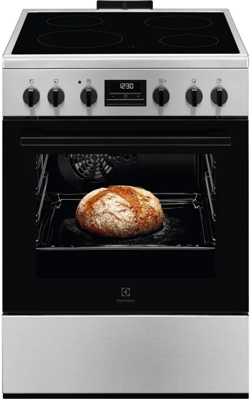 Плита Electrolux електрична склокерамічна, 58л, 60x60см, дисплей, конвекція, пара, нерж