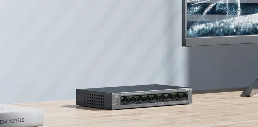 Комутатор TP-LINK LS109P  9xFE (8xPoE), 63 Вт