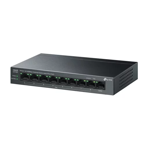 Комутатор TP-LINK LS109P  9xFE (8xPoE), 63 Вт