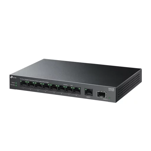 Комутатор TP-LINK LS1210GP  9xGE (8xPoE), 61 Вт, 1xSFP