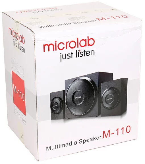 Акустична система MICROLAB M-110 2.1, 10W, mini-jack, чорний