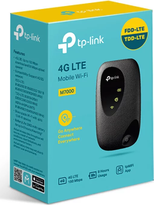 Мобільний Маршрутизатор TP-LINK M7000 N150, 4G/LTE, 2000мА*год